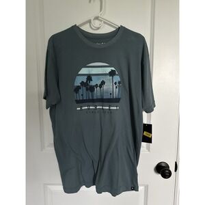 Hurley Men's XL Blue‎ Graphic Cotton Blend T-Shirt Surfer Beach Casual Dad